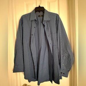 Club Room Blue Gingham button down Shirt